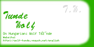 tunde wolf business card